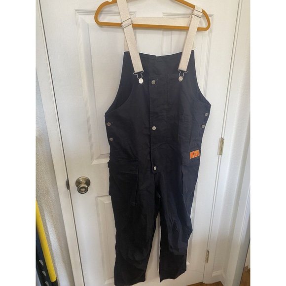 New Wave street culture Design by inflation  Overalls Sz L Black NWT - Picture 2 of 7